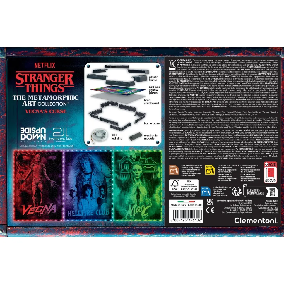 The Metamorphic Art Collection - Stranger Things - Cadre lumineux Vecna