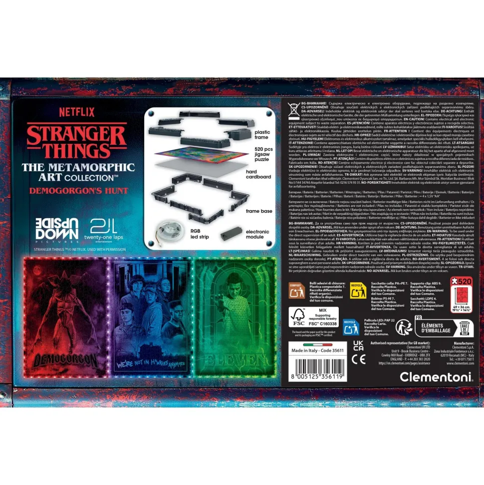The Metamorphic Art Collection - Stranger Things - Cadre lumineux Démogorgon