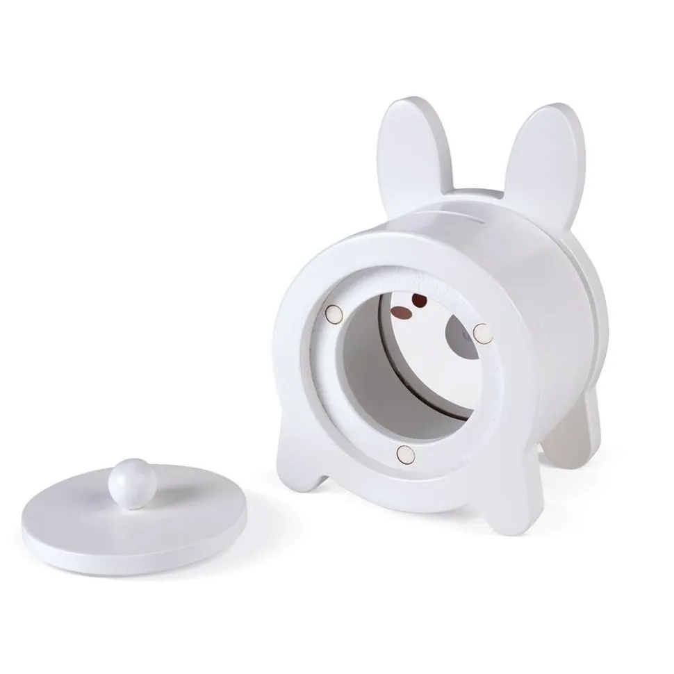 Tirelire En Bois, Forme De Lapin
