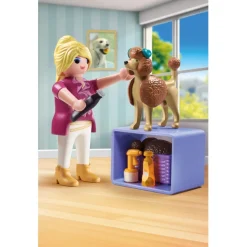 Toiletteuse avec caniche et accessoires Playmobil My Life 71747