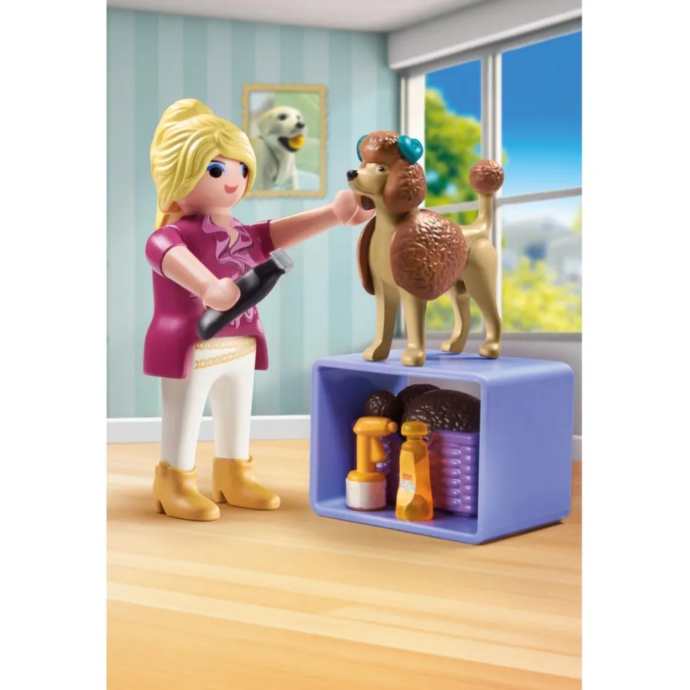 Toiletteuse avec caniche et accessoires Playmobil My Life 71747