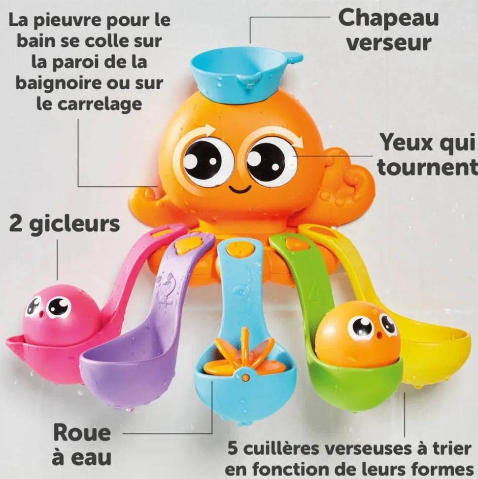 Toomies - Poulpy Avec 7 Activités À Découvrir, Système De Ventouse Inclus