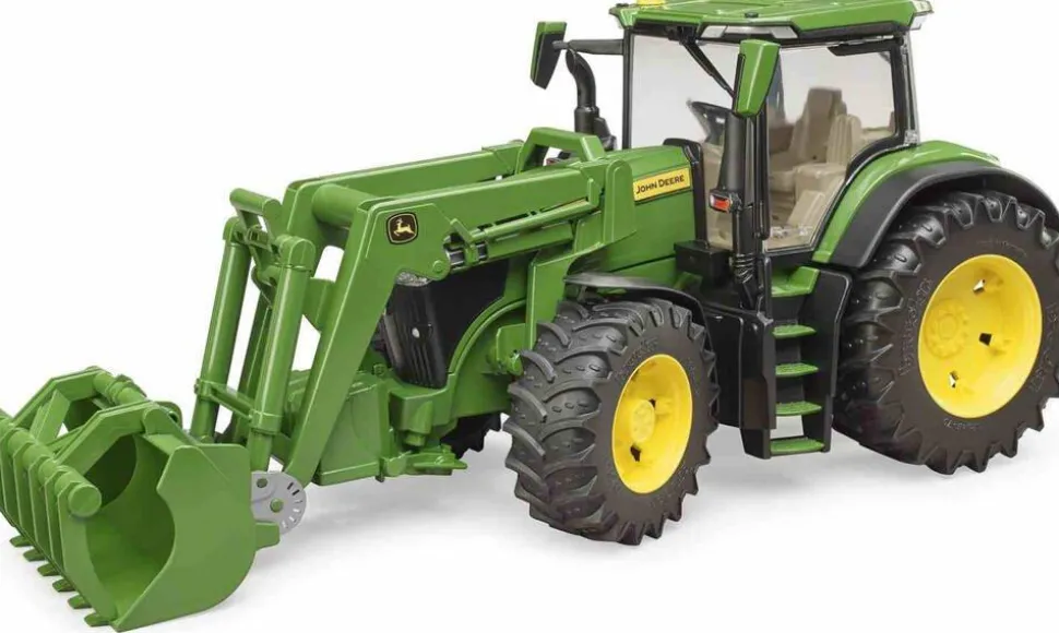 Tracteur avec fourche John deere 7R 350
