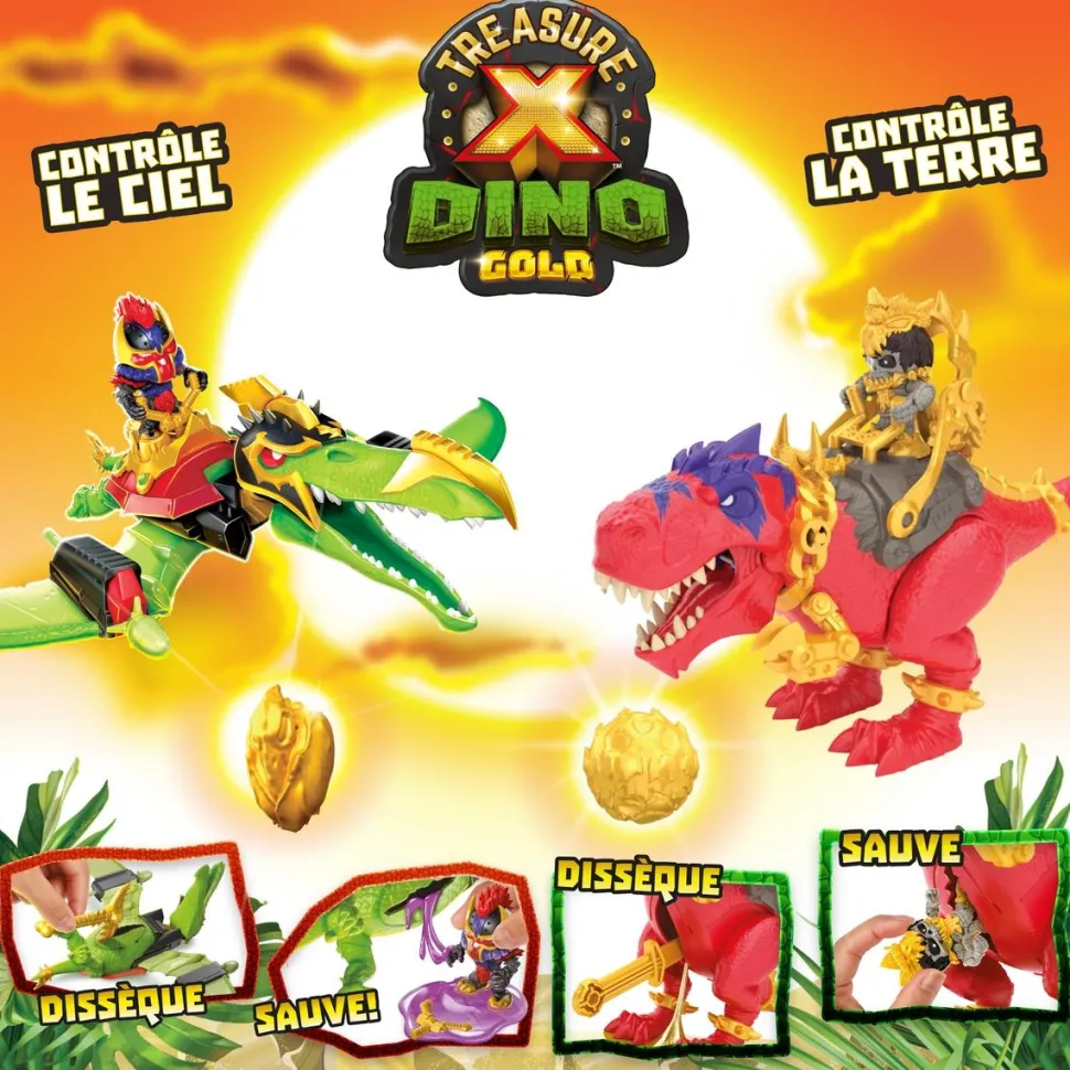 Treasure X Dino Gold - Ptérodactyle & T-Rex