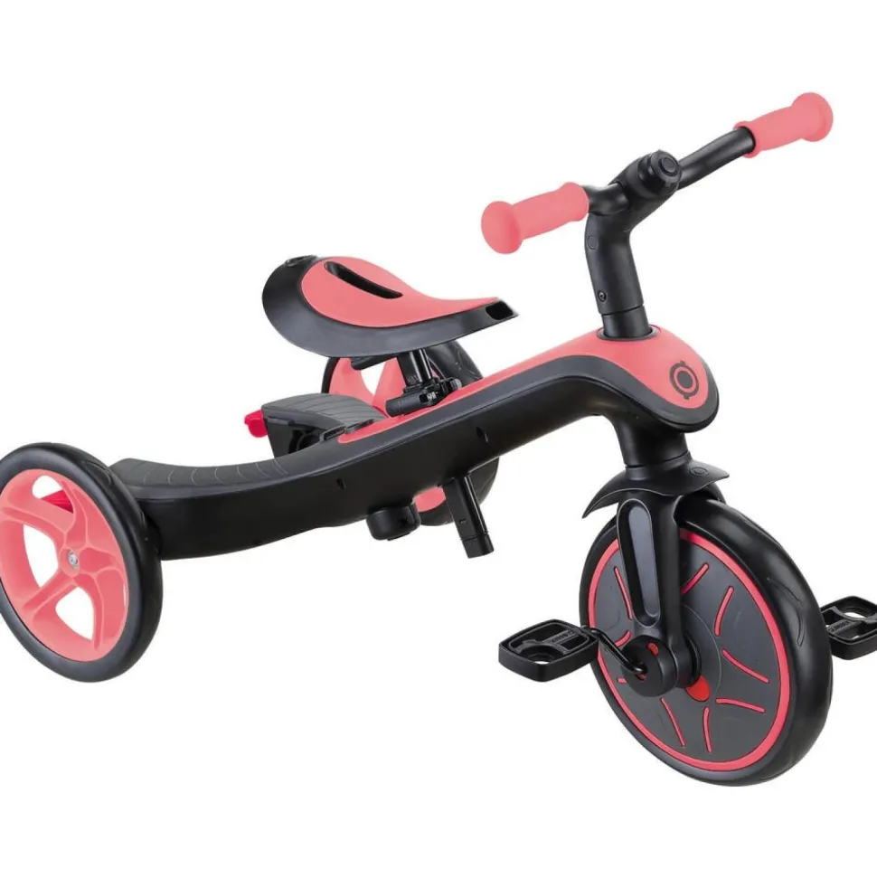 Tricycle explorer V2 - 4 en 1 rose corail