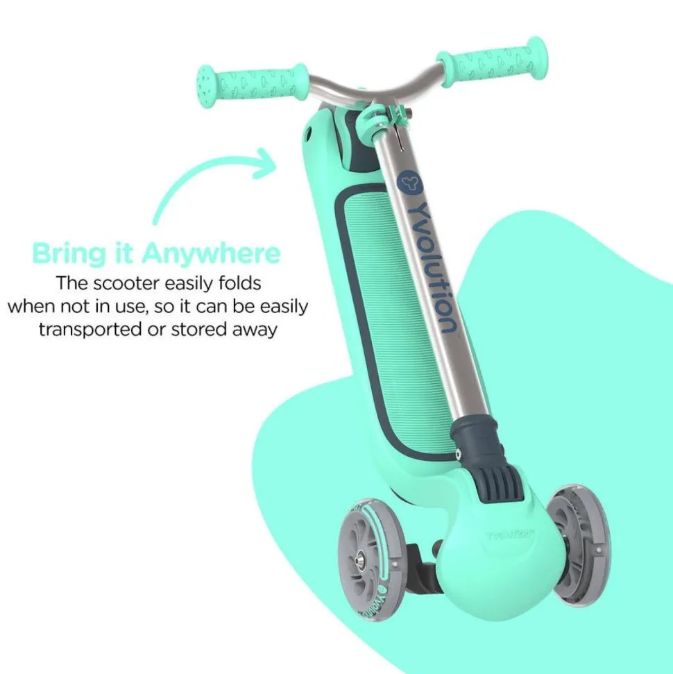 Trottinette 3 roues lumineuse - Y Glider Air Vert