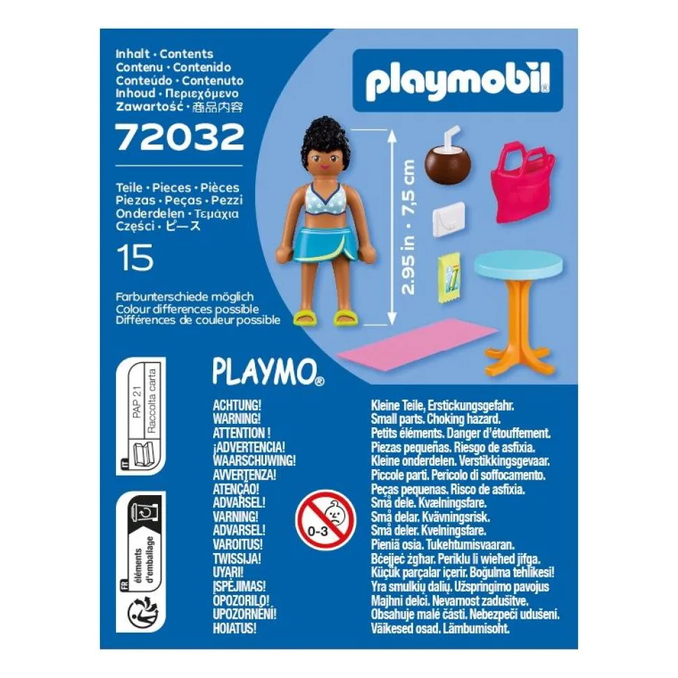Vacancière à la plage Playmobil Spécial Plus 72032
