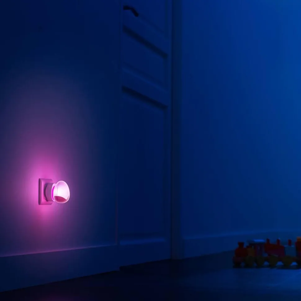 Veilleuse automatique rose