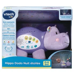 Veilleuse musicale Hippo Dodo nuit étoilée