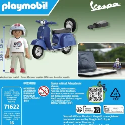Vespa 150 Sprint Veloce 1969 Bleu Playmobil 71622