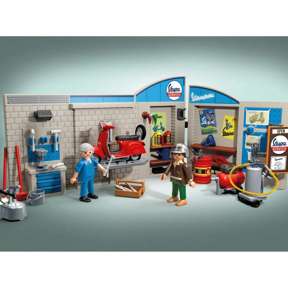 Vespa Garage - Style rétro - années 60 Playmobil 71620