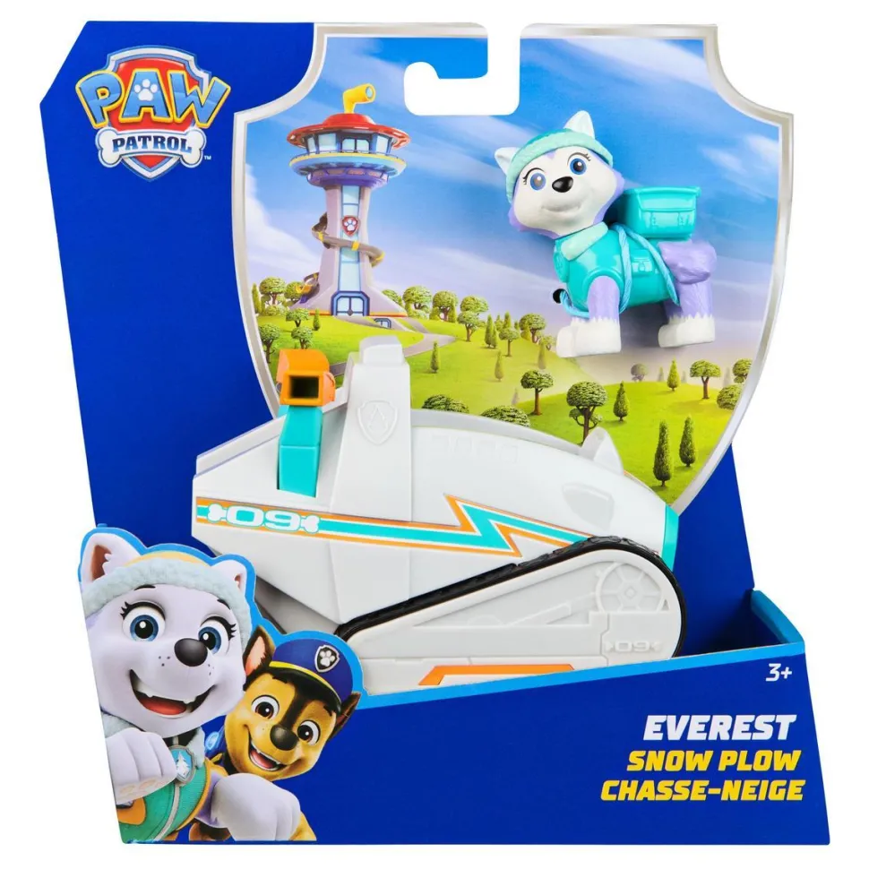 Véhicule 15 cm et figurine La Pat Patrouille : Chasse-Neige Everest