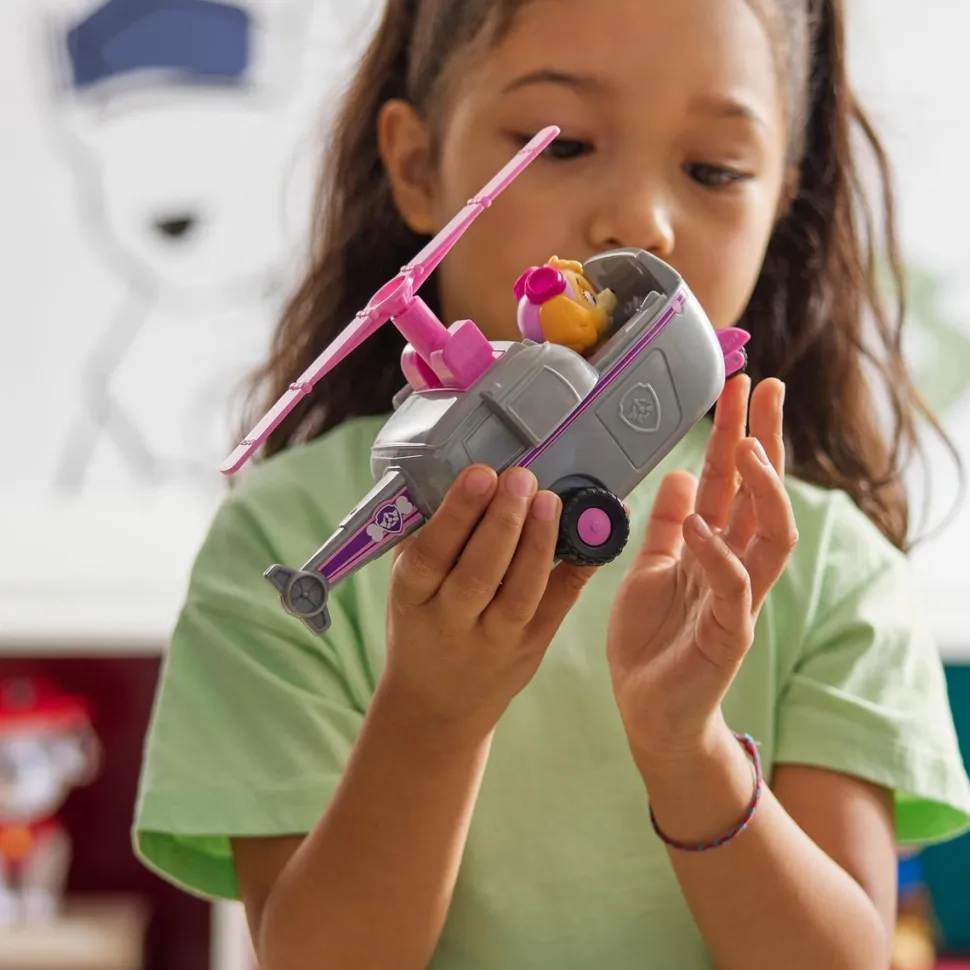 Véhicule 15 cm et figurine La Pat Patrouille : Hélicoptère Stella