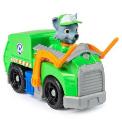 Véhicule 15 cm et figurine La Pat Patrouille : Camion de recyclage Rocky