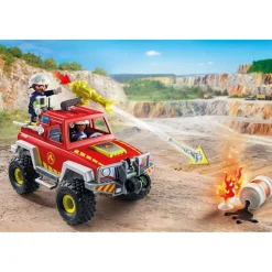 Véhicule de pompiers avec bidon enflammé PLAYMOBIL ACTION HEROES 71824
