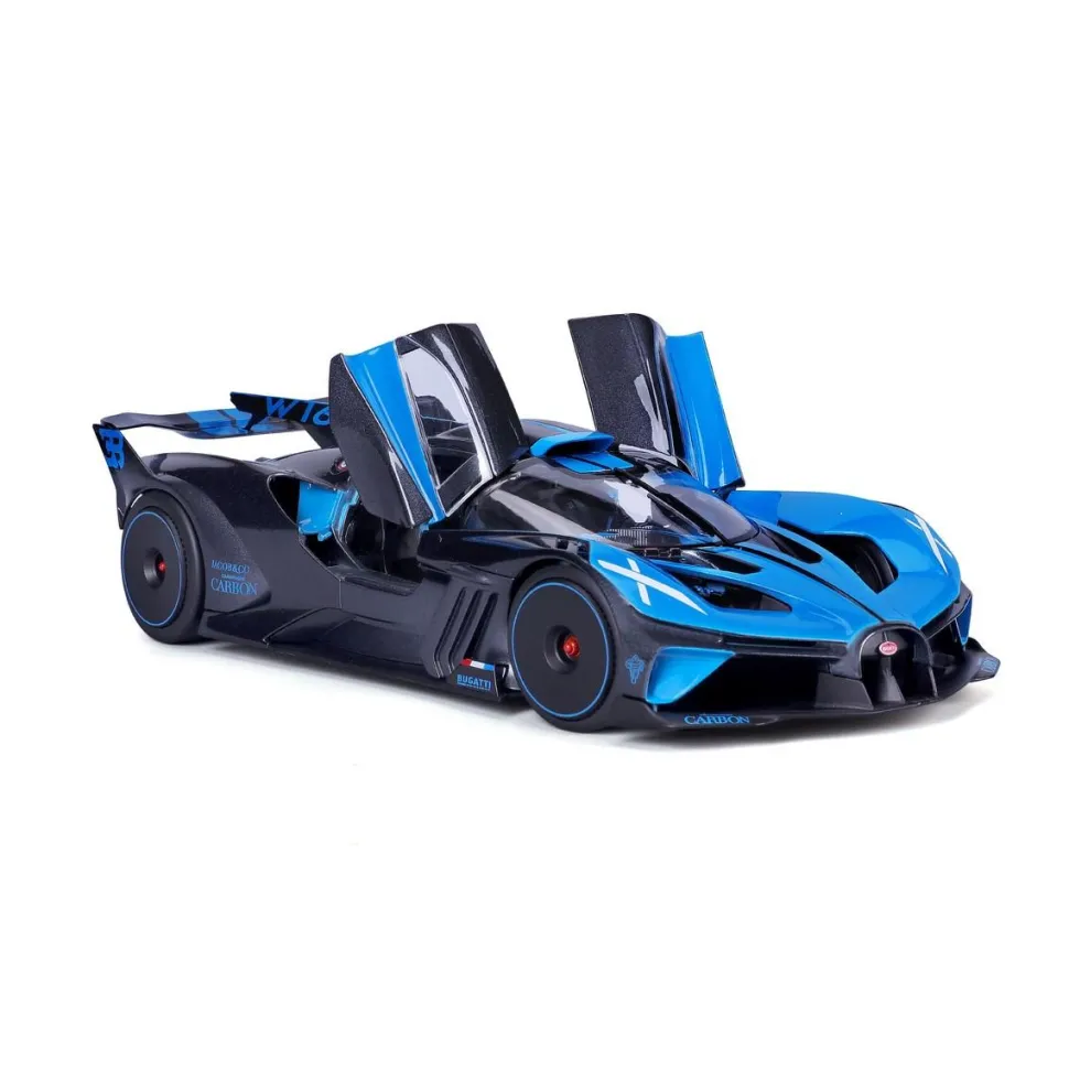 Voiture de course Bugatti bleue 1/18