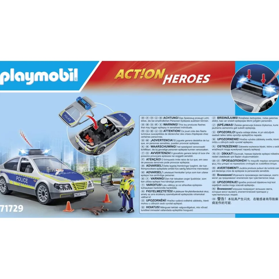 Voiture de police avec sirène et gyrophare PLAYMOBIL ACTION HEROES 71729